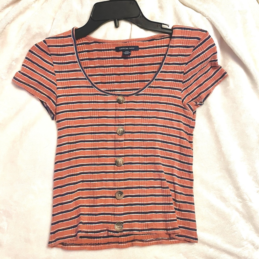 American Eagle Striped Shirt